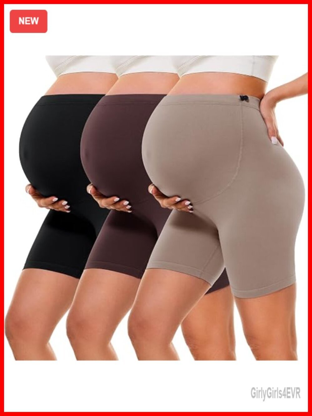 Buttercloud Maternity Shorts Over The Belly 5" Biker Shorts Lounge Yoga